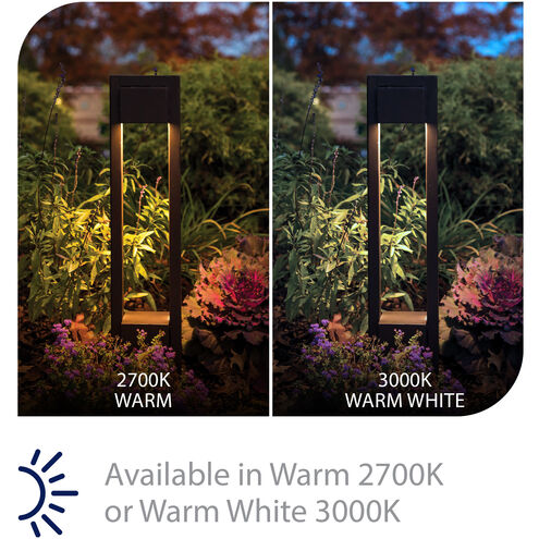 Park 120 12.50 watt Bronze Bollard Light in 3000K, WAC Landscape