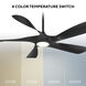 Swirl 5 54 inch Matte Black Downrod Ceiling Fan