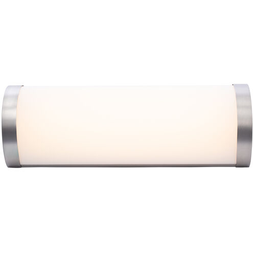 Fuse LED 3 inch Brushed Nickel Outdoor Wall Light in 3000K, 16in
