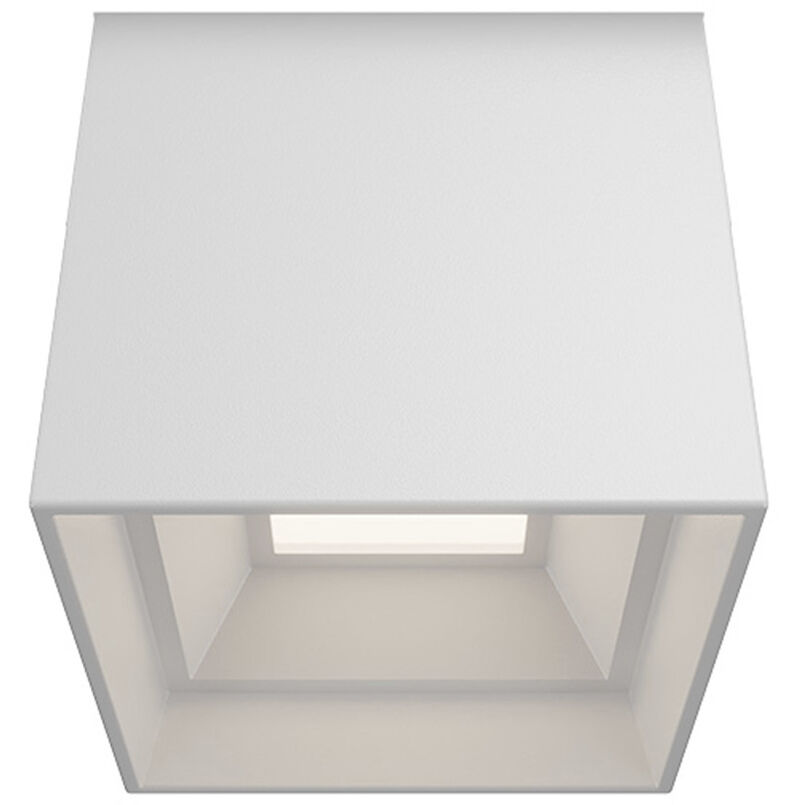 Downtown LED 3.5 inch White Outdoor Flush Mount in 3000K, dweLED