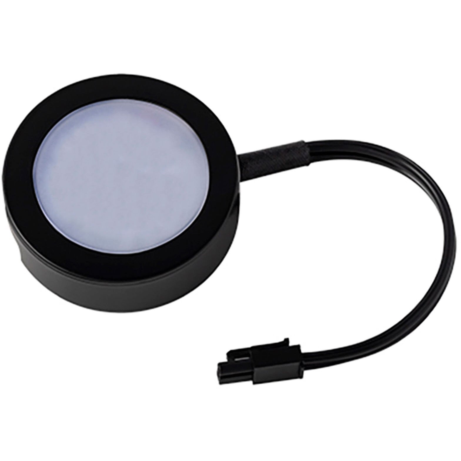 Line Voltage Puck Light LED Black Button Light, WAC Limited