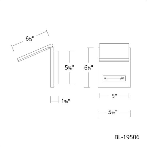 Flapp Reading Light Wall Light in Black, dweLED