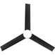 Flair 56 inch Matte Black with Matte White Blades Downrod Ceiling Fan