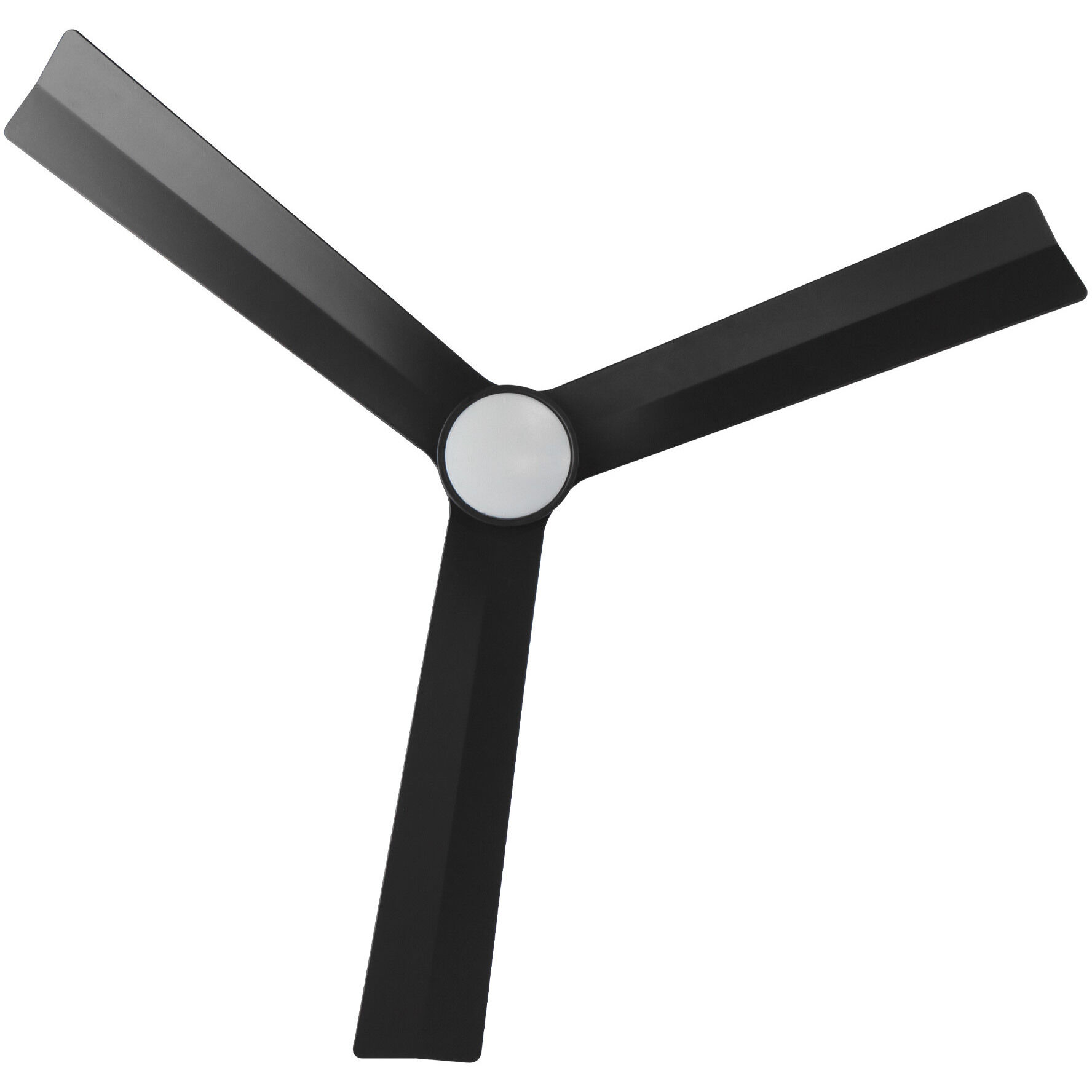 Clean 52 inch Matte Black Downrod Ceiling Fans, Smart Fan