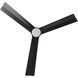 Clean 52 inch Matte Black Downrod Ceiling Fans, Smart Fan
