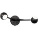 Duplex 5 inch Black Reading Light Portable Light