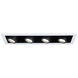 Silo Multiples LED White Black Multiple Recessed Trim in 4000K, White/Black