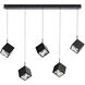 Ice Cube LED 7.75 inch Black Multi-Light Pendant Ceiling Light, dweLED