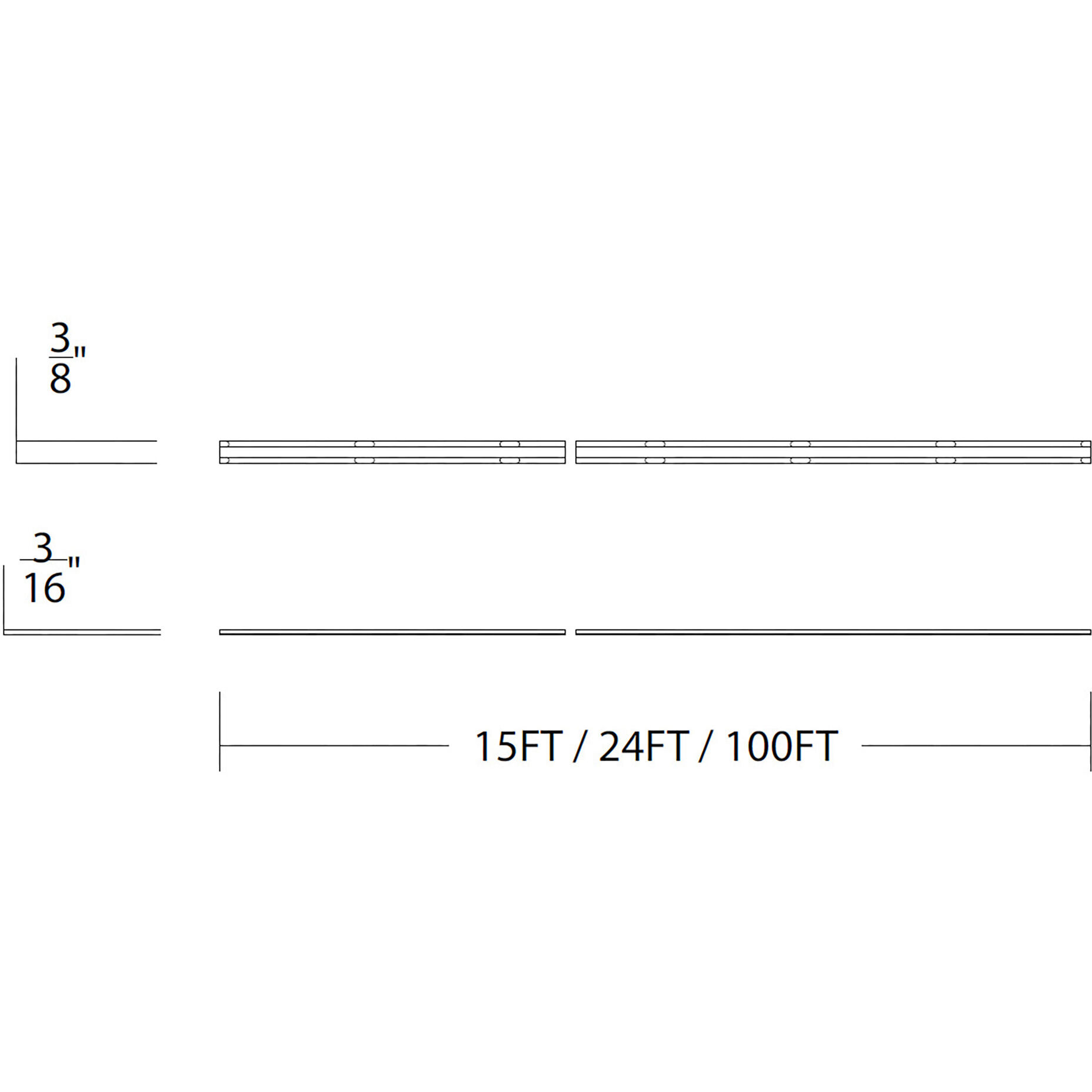 Gemini 24 LED 288 inch White LED Tape Lighting in 4000K, WAC Limited