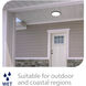 Round LED 11 inch Black Flush Mount Ceiling Light in 3500K