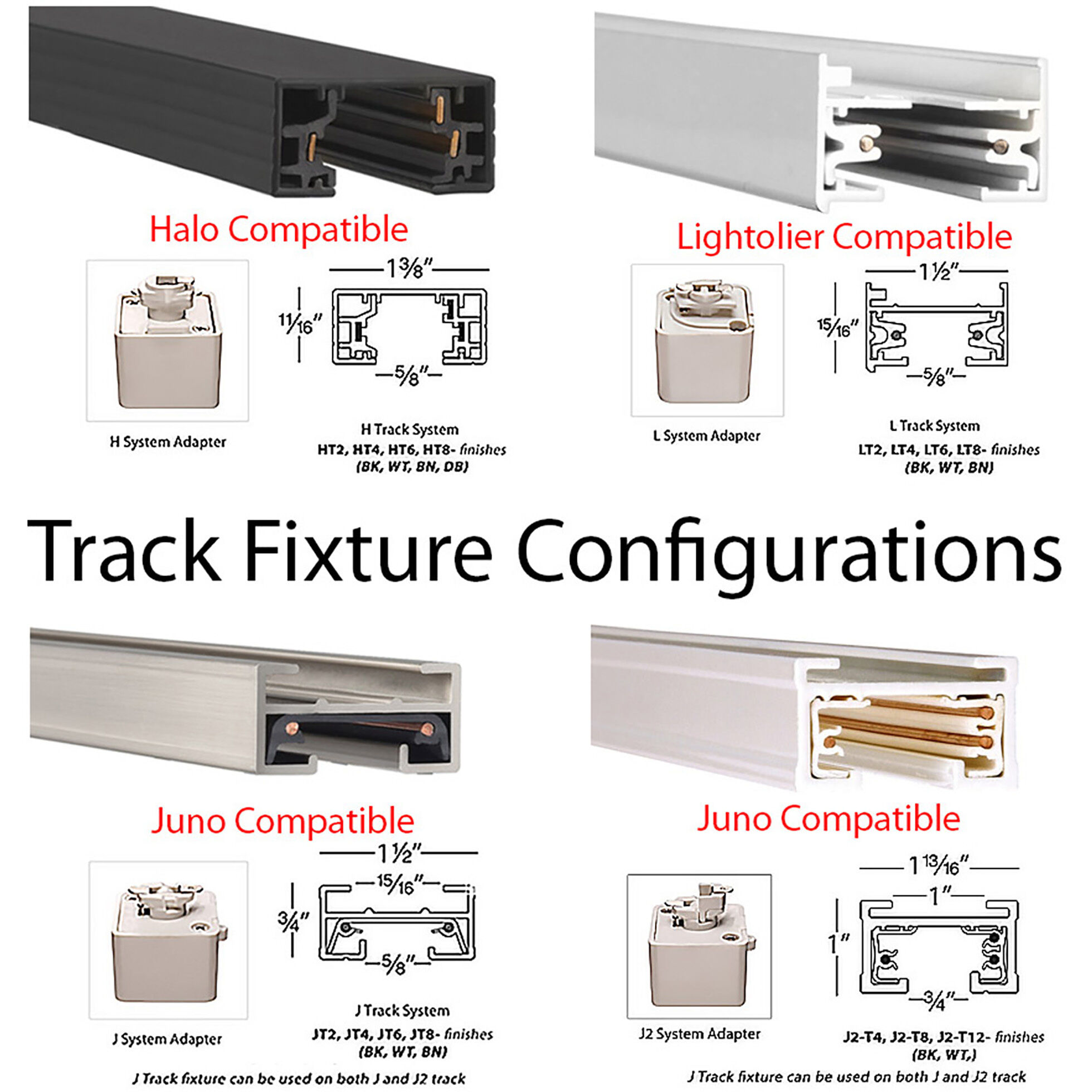 WAC Lighting JHT 809LED 809LED J Track 6 Tall 3000K LED Low Voltage Track Head White