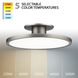 Twist-N-Lite LED 11 inch Brushed Nickel Semi-Flush Mount Ceiling Light, WAC Limited