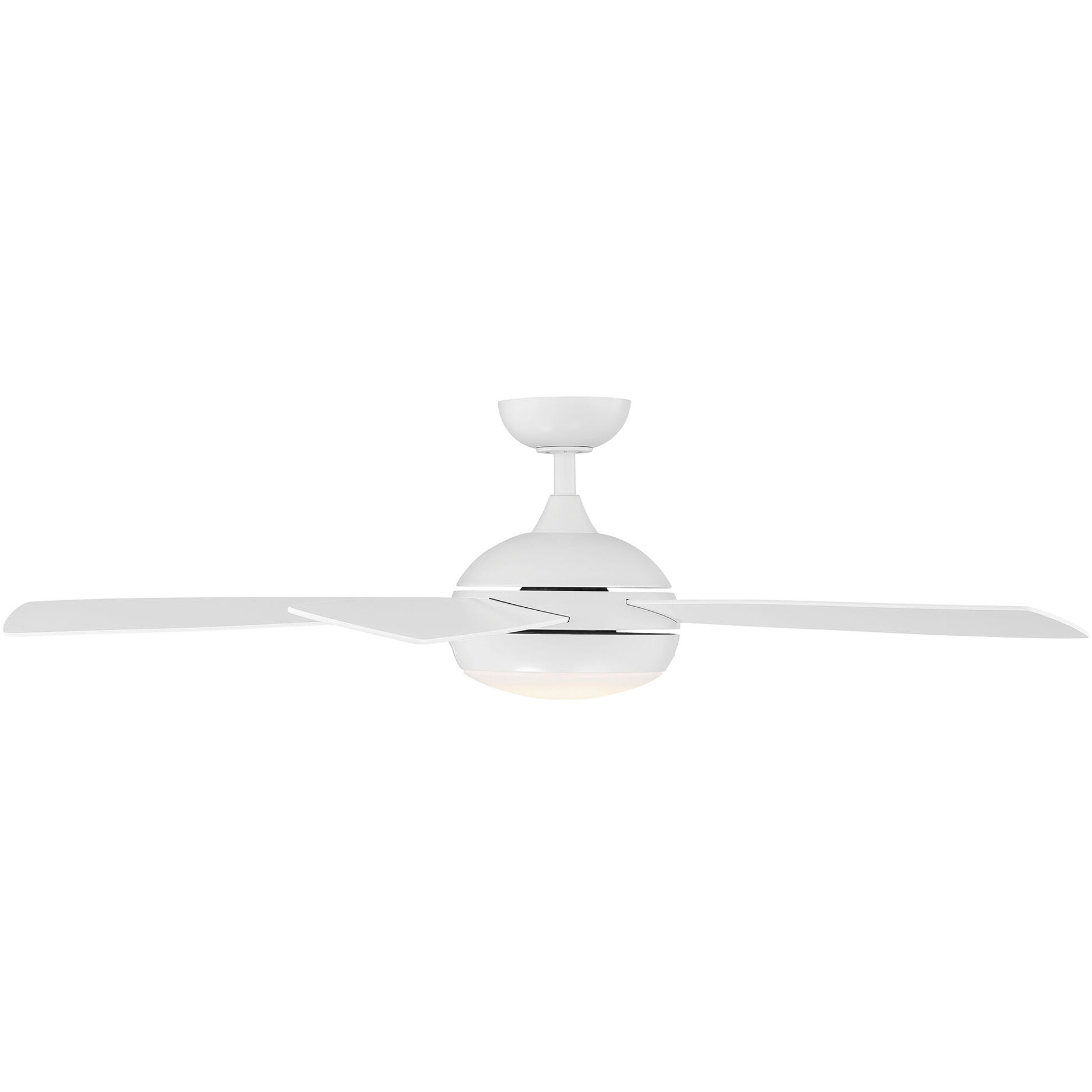 Odyssey 52 inch Matte White Downrod Ceiling Fans, Smart Fan
