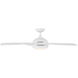 Odyssey 52 inch Matte White Downrod Ceiling Fans, Smart Fan
