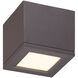 Rubix LED 5 inch Bronze Outdoor Flush