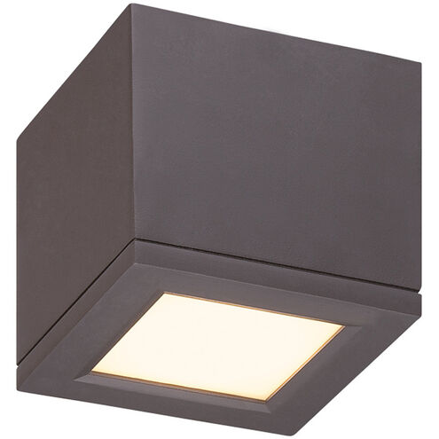 Rubix LED 5 inch Bronze Outdoor Flush