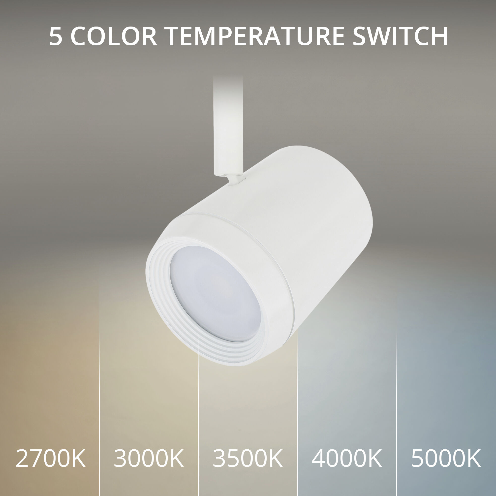 Ocularc 1 Light 120 White L Track Fixture Ceiling Light