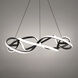 Interlace 1 Light 28 inch Black Pendant Ceiling Light