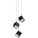 Peekaboo 3 Light 12.88 inch Black Aged Brass Bath Vanity Light Wall Light, dweLED