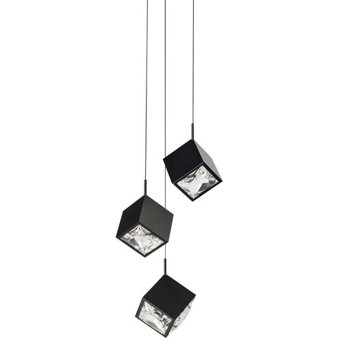 Peekaboo 3 Light 12.88 inch Black Aged Brass Bath Vanity Light Wall Light, dweLED