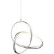 Vornado LED 7.44 inch Chrome Mini Pendant Ceiling Light, dweLED