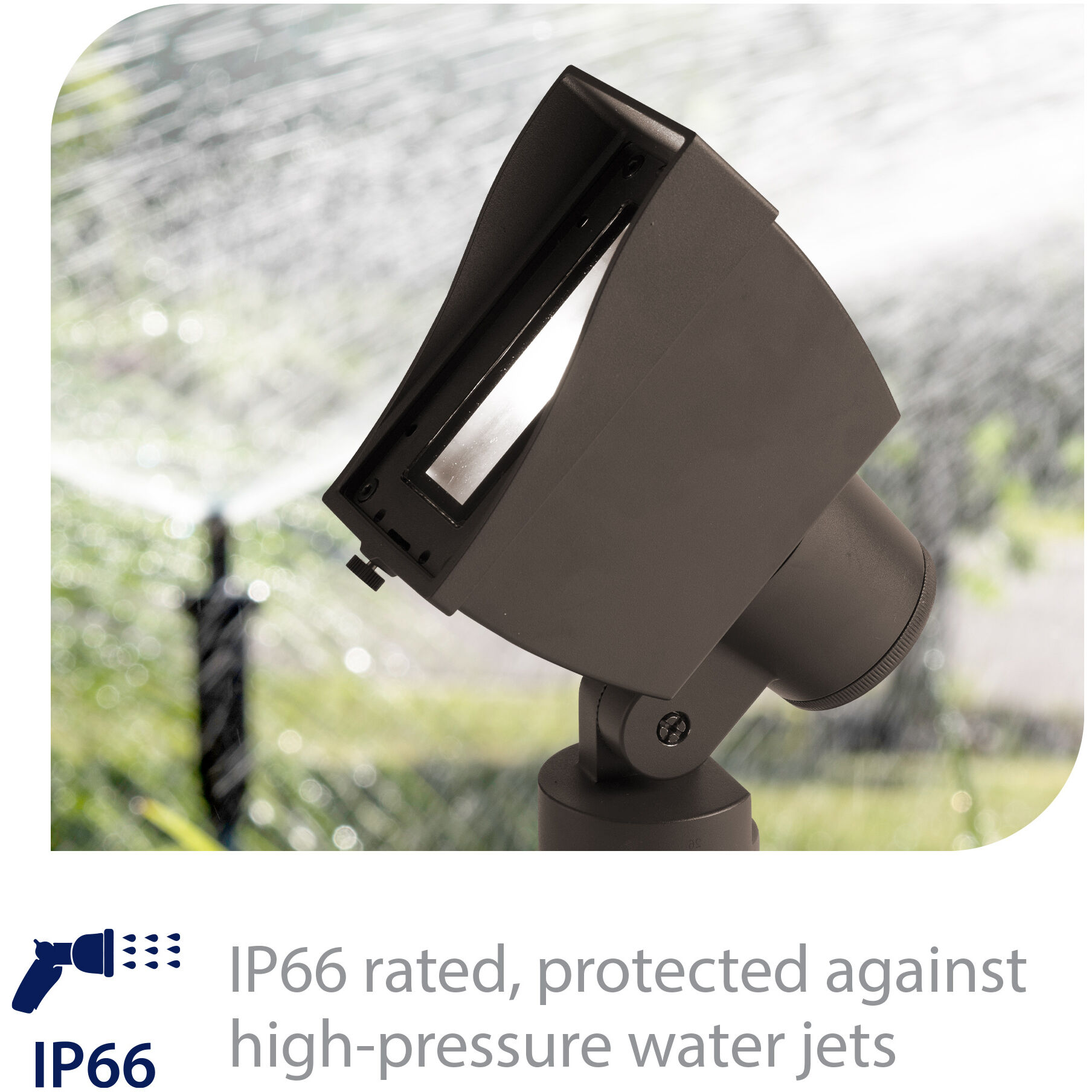 Tyler Solid Brass Coated in Bronze 25 watt LED Spot and Flood Lighting in 2700K, Bronze on Brass, WAC Landscape