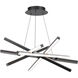 Parallax 6 Light 30 inch Black Pendant Ceiling Light