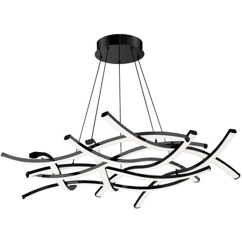 Divergence LED 43.75 inch Black Chandelier Ceiling Light, dweLED