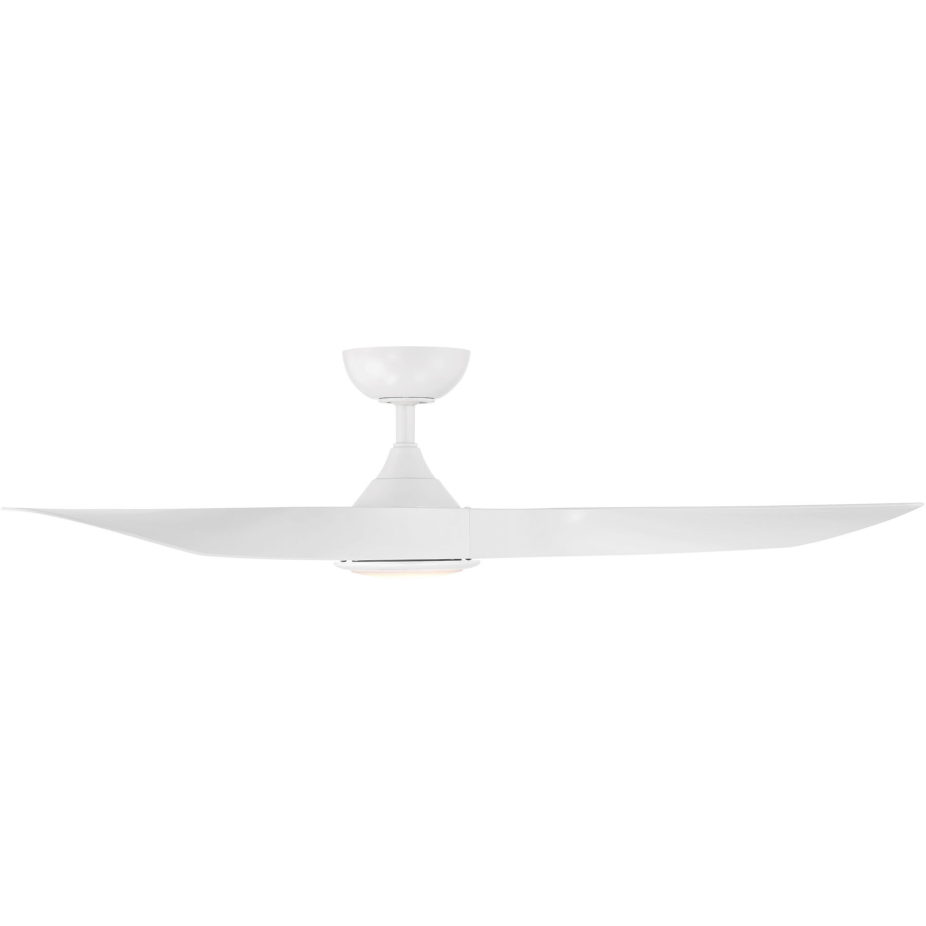 Swirl 54 inch Matte White Downrod Ceiling Fan