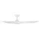 Swirl 54 inch Matte White Downrod Ceiling Fan