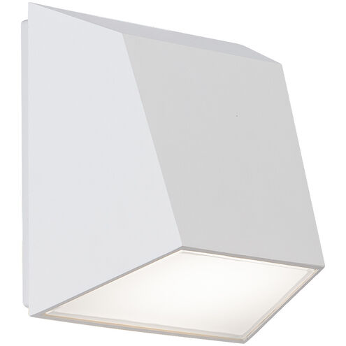 Atlantis LED 6 inch White Outdoor Wall Light in 3000K, dweLED