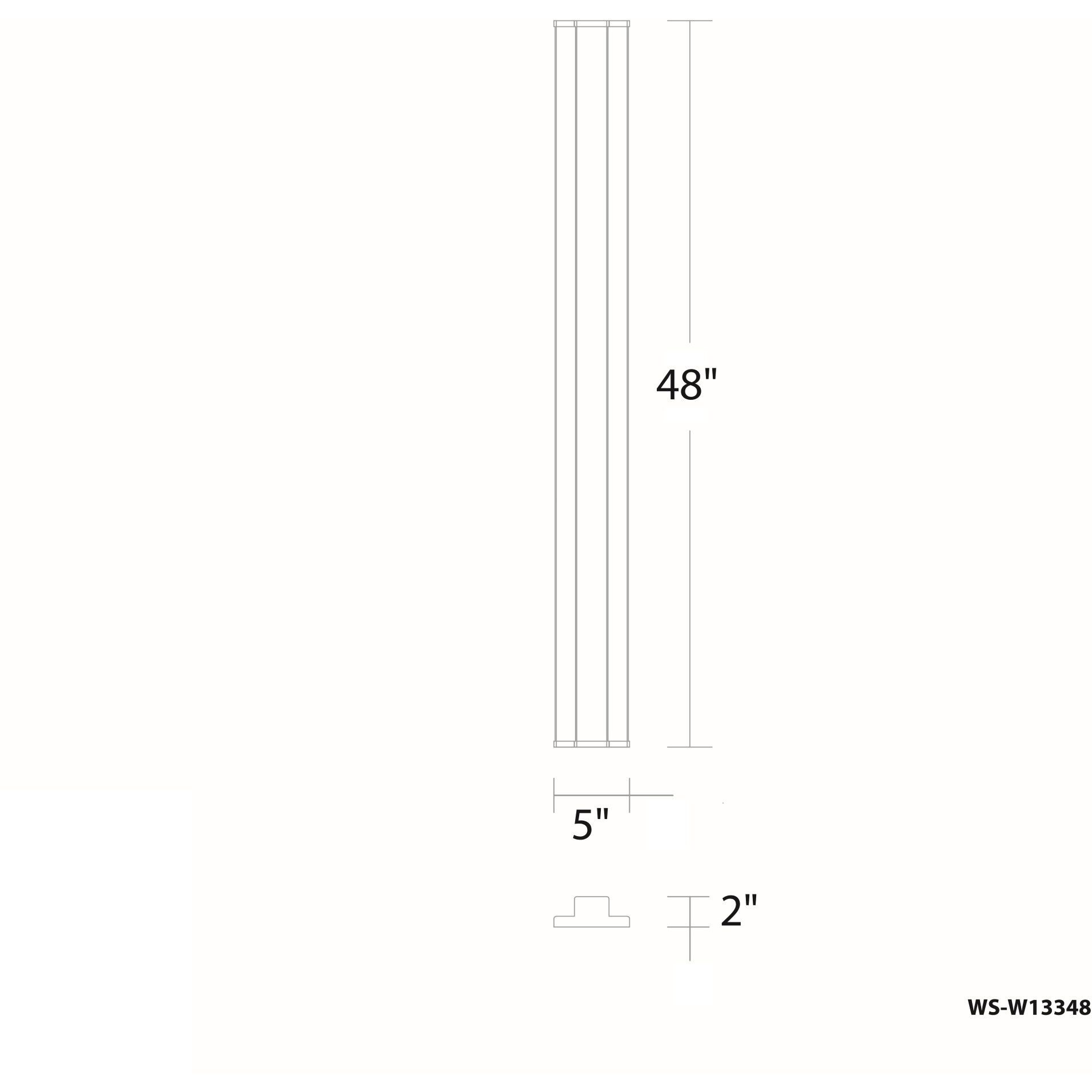 Revels LED 48 inch Black Outdoor Wall Light in 3500K, dweLED