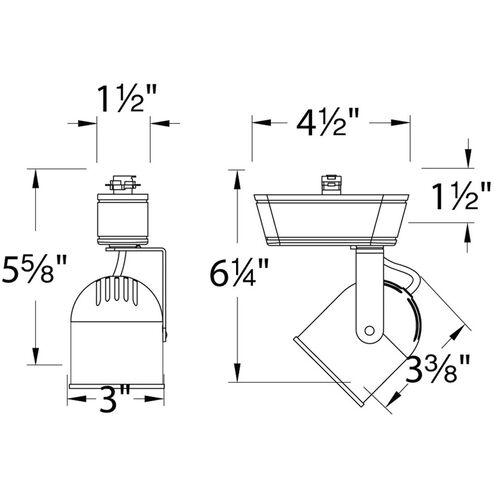 Low Volt 1 Light 120 Dark Bronze Track Head Ceiling Light in L Track
