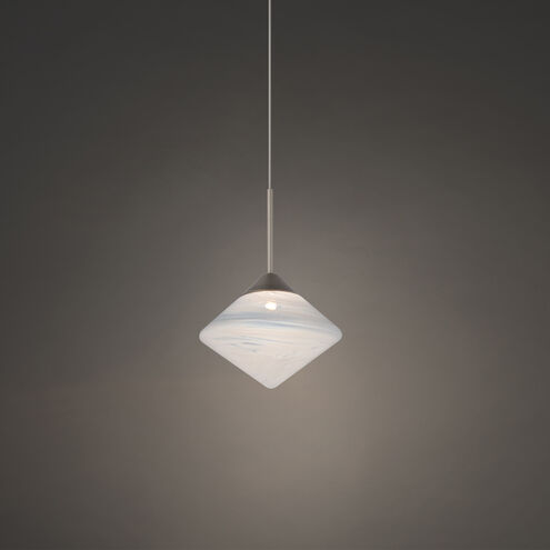Chrysalis 1 Light 7 inch Brushed Nickel Mini Pendant Ceiling Light, dweLED