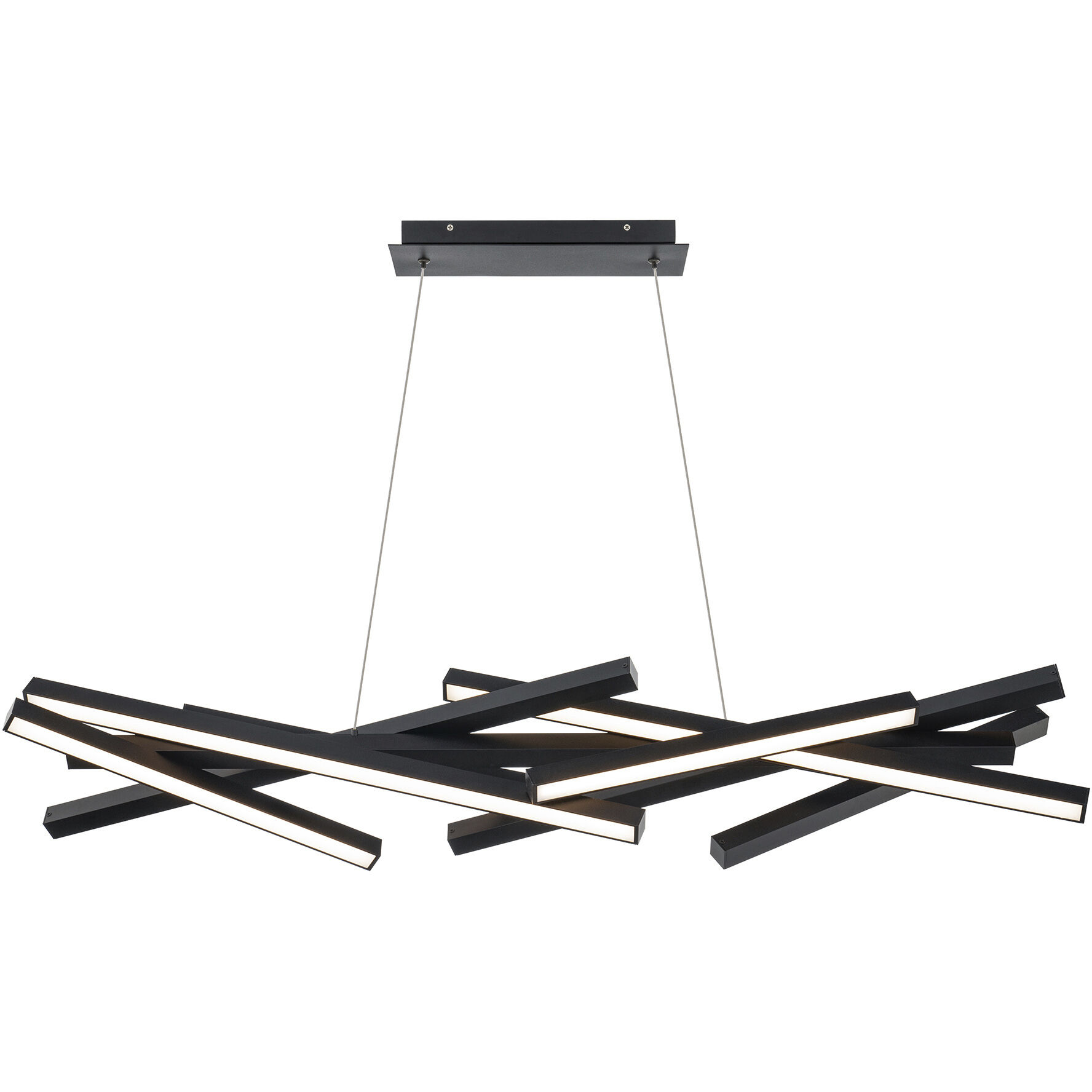 Parallax Linear Pendant Ceiling Light in Black, dweLED