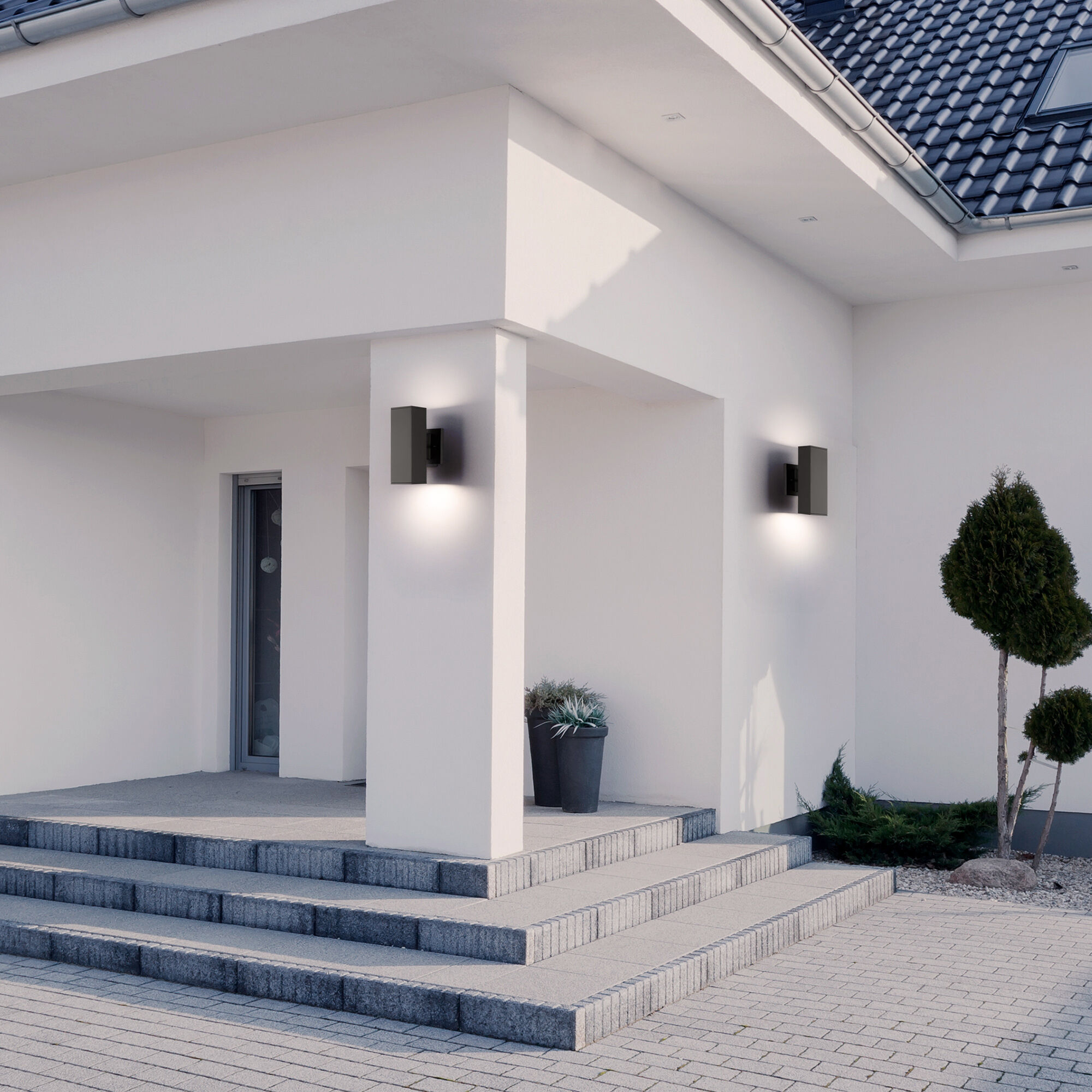 Cubix LED 9.42 inch Black Outdoor Wall Lighting in 3000K, WAC Limited