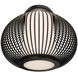 Poppin LED 16 inch Black Outdoor Flush Mount, dweLED