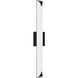 Straitaway LED 32 inch Black Bath Vanity & Wall Light in 4000K, dweLED