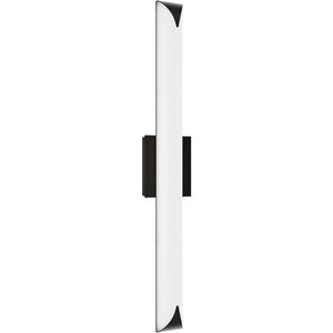 Straitaway LED 32 inch Black Bath Vanity & Wall Light in 4000K, dweLED