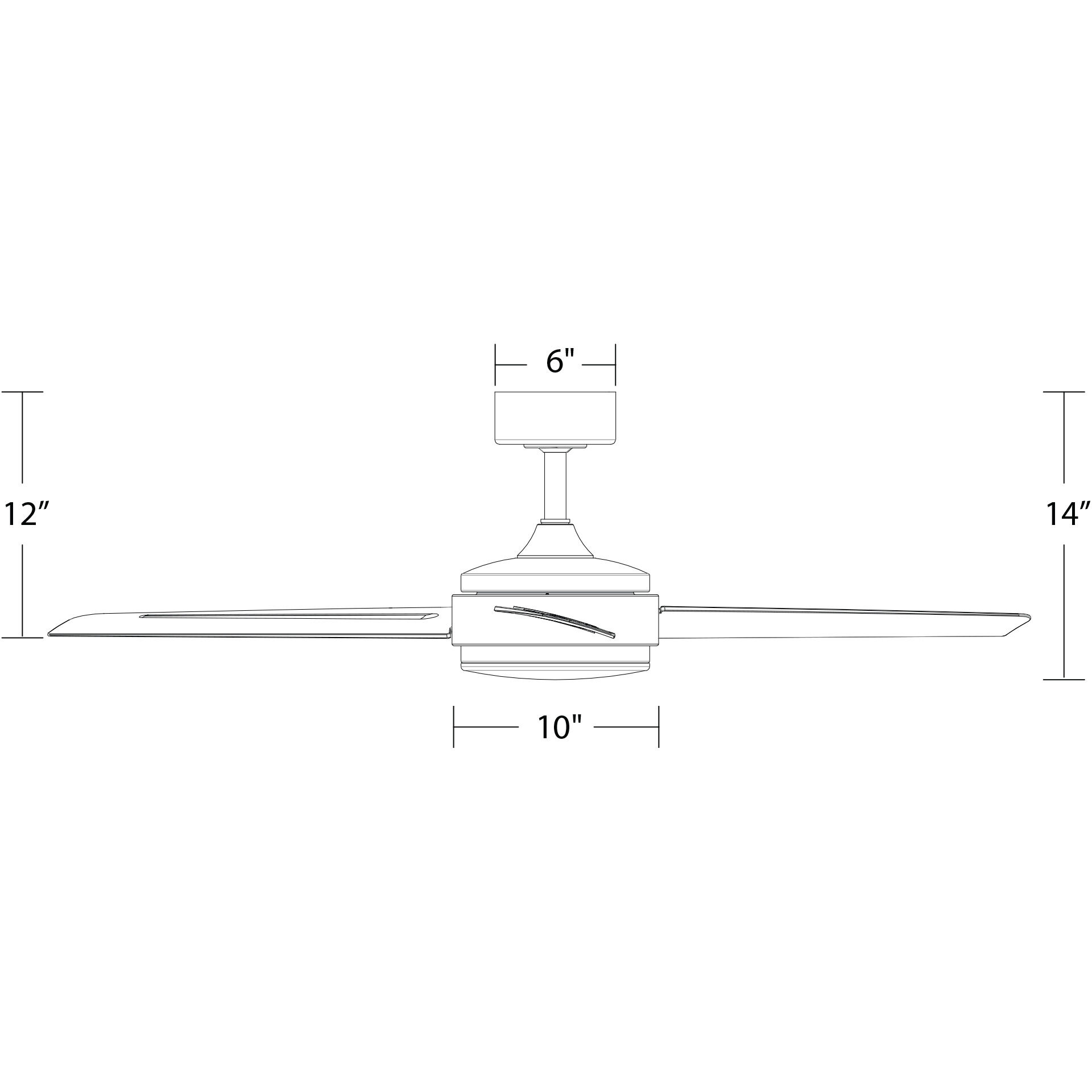 Mod 54 inch Soft Brass Matte Black with Matte Black Blades Downrod Ceiling Fans in Satin Brass Matte Black, Smart Fan
