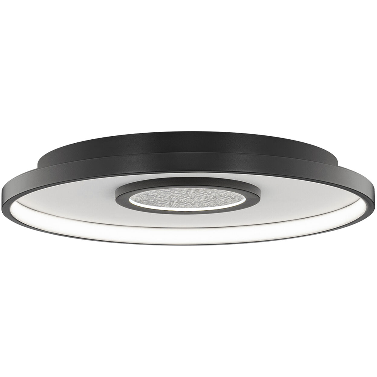 Pinpoint LED 16.38 inch Black Flush Mount Ceiling Light in 2700K, dweLED