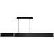 Bastone Linear Pendant Ceiling Light in 4000K, Black, dweLED