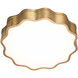 Vaughan LED 16 inch Aged Brass Flush Mount Ceiling Light, dweLED
