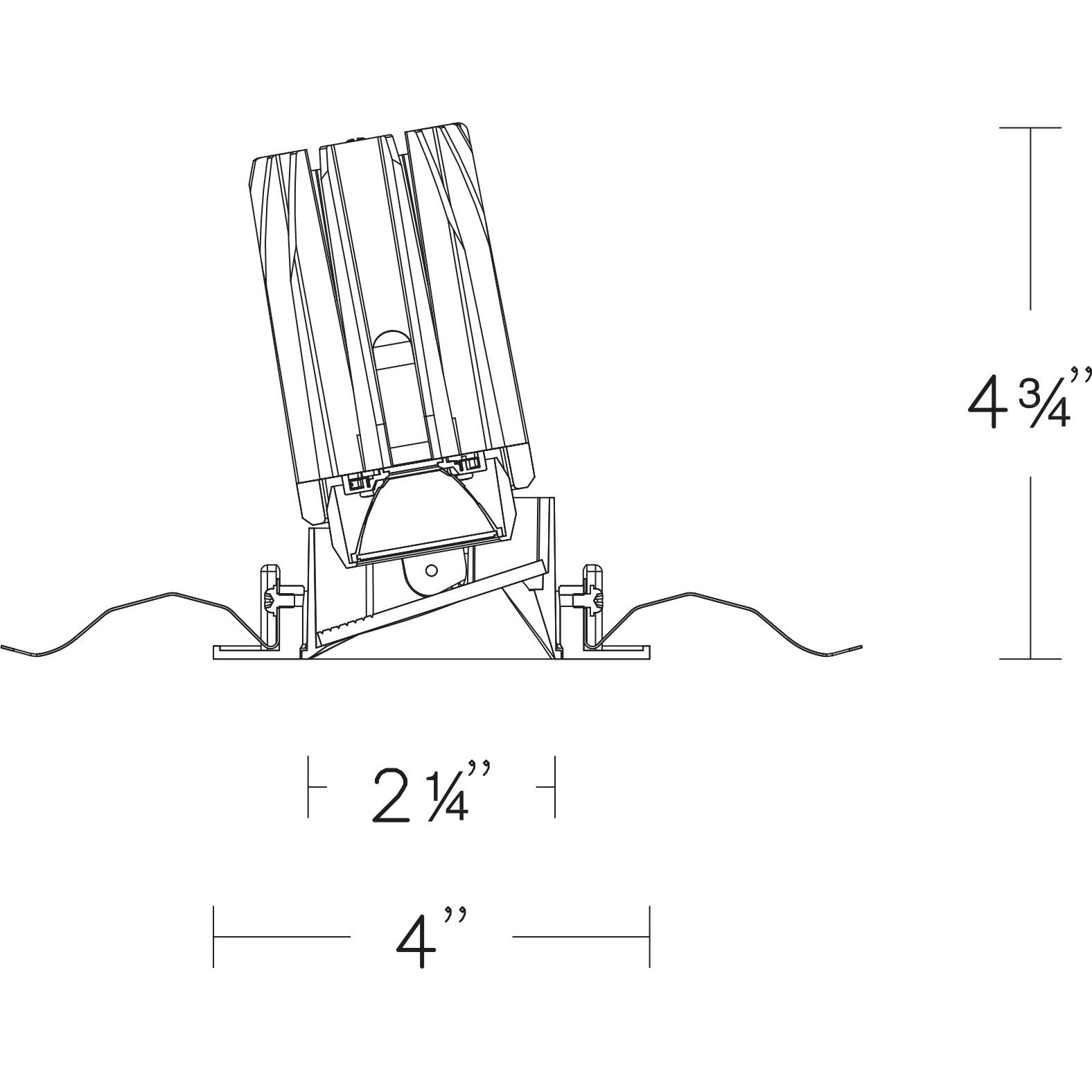 FQ Integrated LED White Recessed Trim in 1800-3000K, 2" LED
