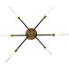 Houdini LED 30.75 inch Black Aged Brass Pendant Ceiling Light, dweLED