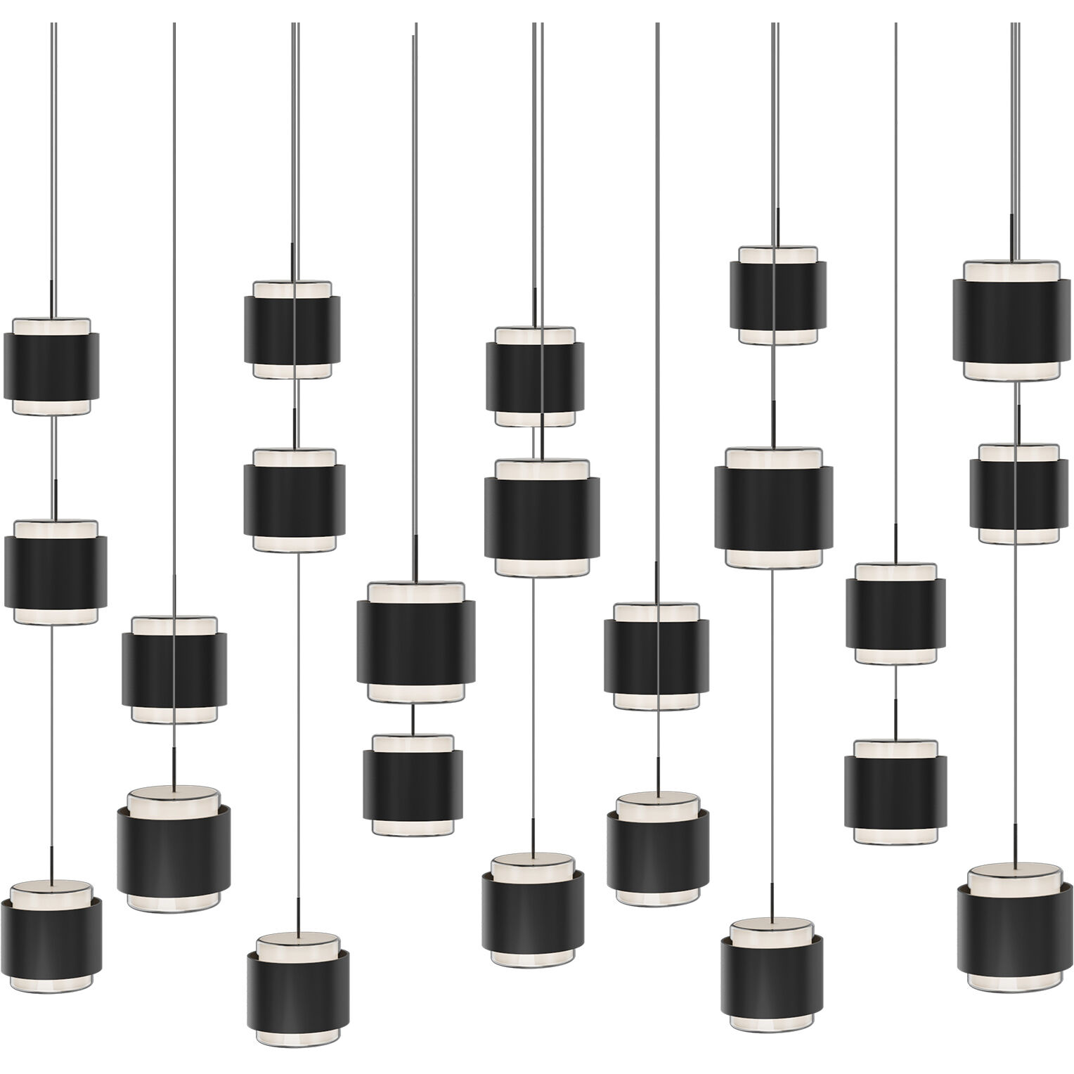 Banded LED 15 inch Aged Brass Chandelier Ceiling Light, dweLED