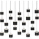 Banded 23 Light 15.00 inch Chandelier