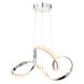 Vornado LED 22 inch Chrome Pendant Ceiling Light, dweLED