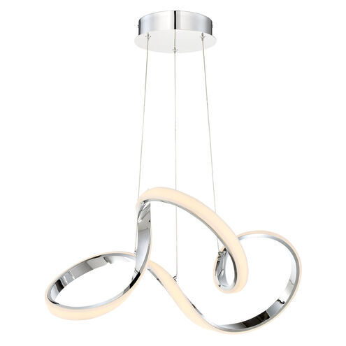 Vornado LED 22 inch Chrome Pendant Ceiling Light, dweLED