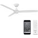 Blitzen 54 inch Matte White Downrod Ceiling Fans, Smart Fan